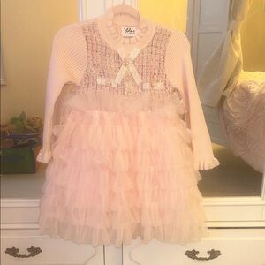 Chic Pink Ruffled Dress